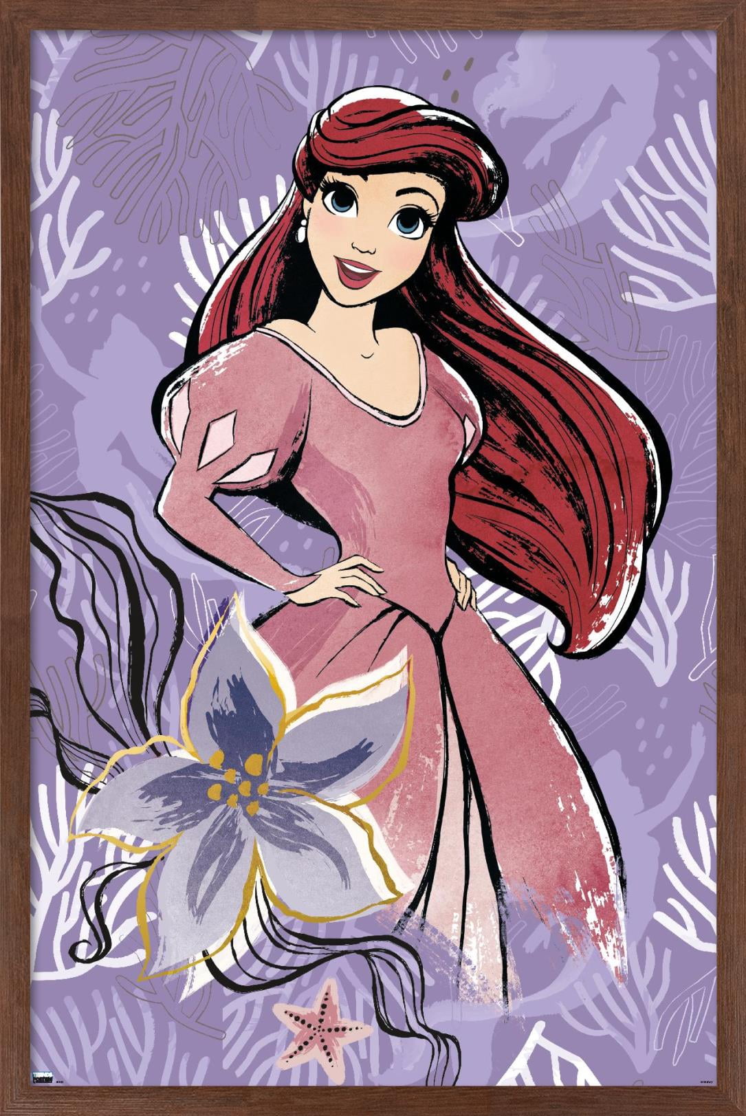 Disney Ultimate Princess Celebration - Ariel Wall Poster, 22.375" x 34", Framed