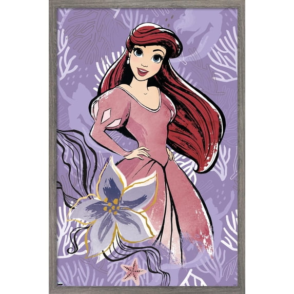 Disney Ultimate Princess Celebration - Ariel Wall Poster, 22.375" x 34", Framed