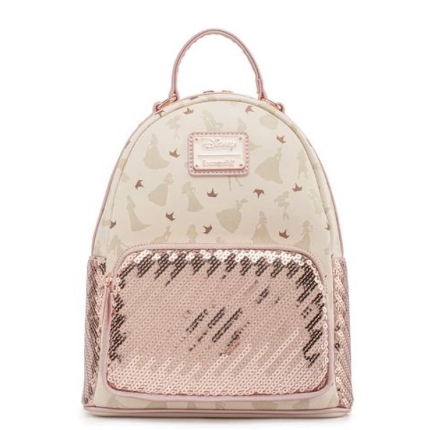 Disney Ultimate Princss All Over Print Sequin Mini Backpack