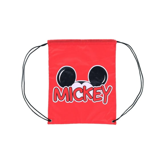 Disney Mickey Mouse Red Nylon Drawstring Tote