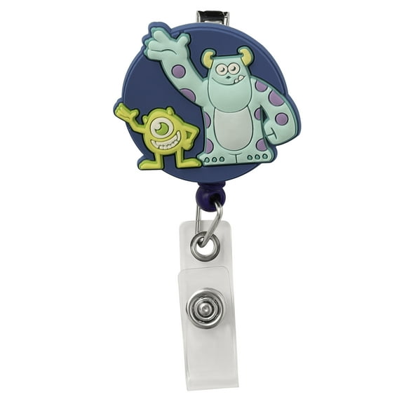 Disney Unisex Monsters Inc Badge Reel, 26-inch Retractable ID Card Badge Holder with Alligator Clip