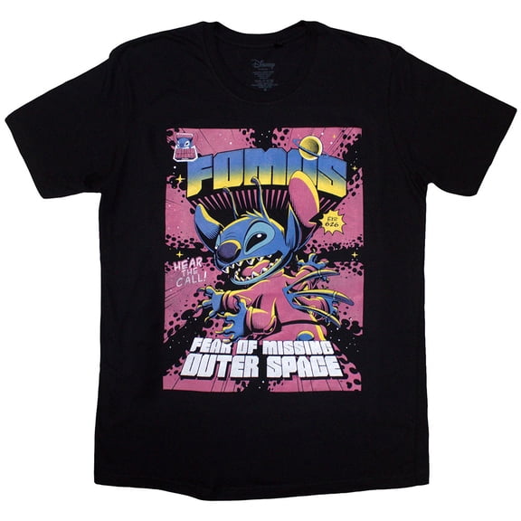 Disney Unisex T-Shirt Lilo & Stitch FOMOS (Black)