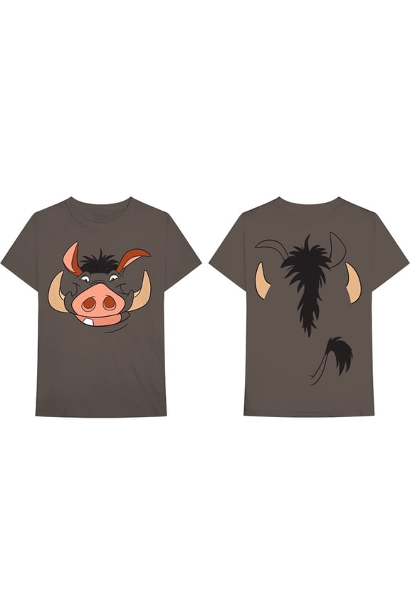 Disney Unisex T-Shirt Lion King Pumbaa (Back Print) (Medium)