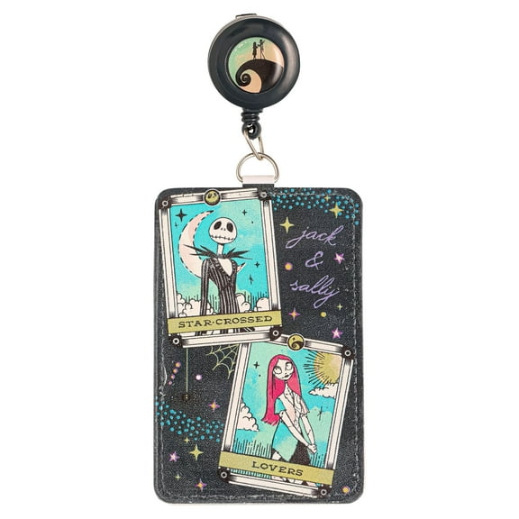 Disney UnisexThe Nightmare before Christmas Star-Crossed Lovers Retractable Badge Clip Holder