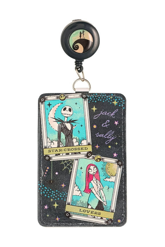 UnisexThe Nightmare before Christmas Star-Crossed Lovers Retractable Badge Clip Holder