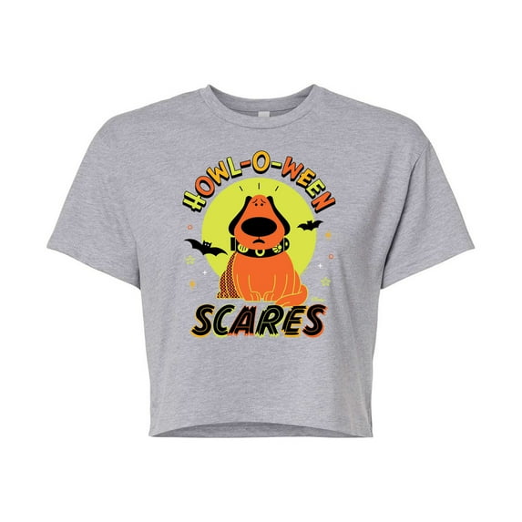 Disney - Up - Howl-O-Ween Scares - Juniors Cropped Cotton Blend T-Shirt