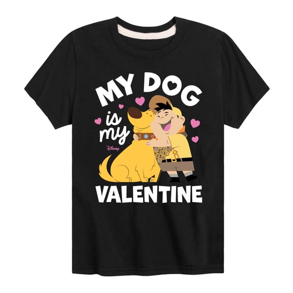 Disney - Up - My Dog Is My Valentine - Boys Youth Short Sleeve Graphic T-Shirt