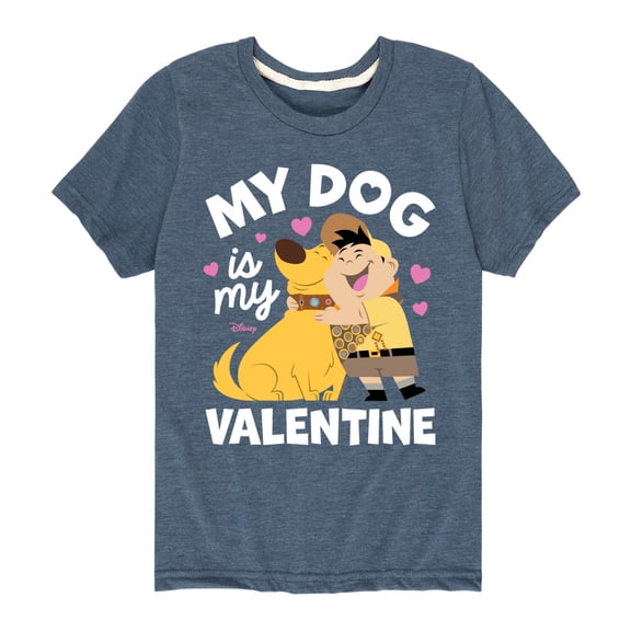 Disney - Up - My Dog Is My Valentine - Boys Youth Short Sleeve Graphic T-Shirt
