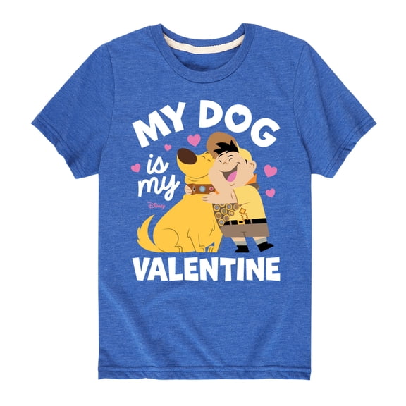 Disney - Up - My Dog Is My Valentine - Boys Youth Short Sleeve Graphic T-Shirt