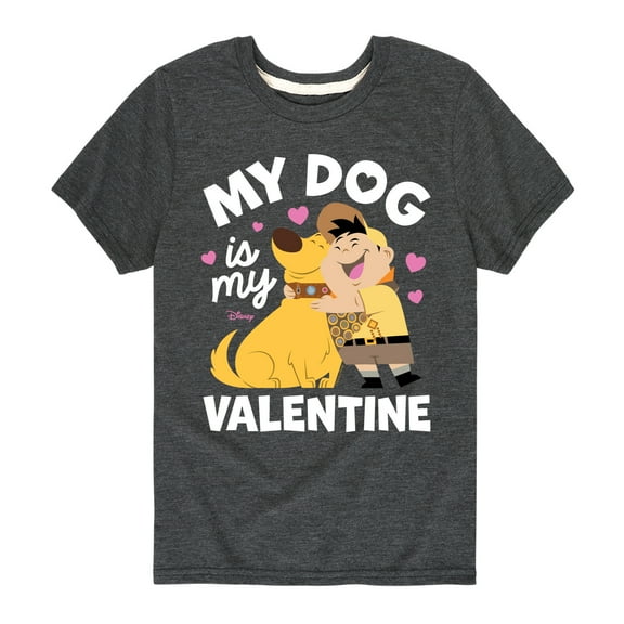 Disney - Up - My Dog Is My Valentine - Boys Youth Short Sleeve Graphic T-Shirt