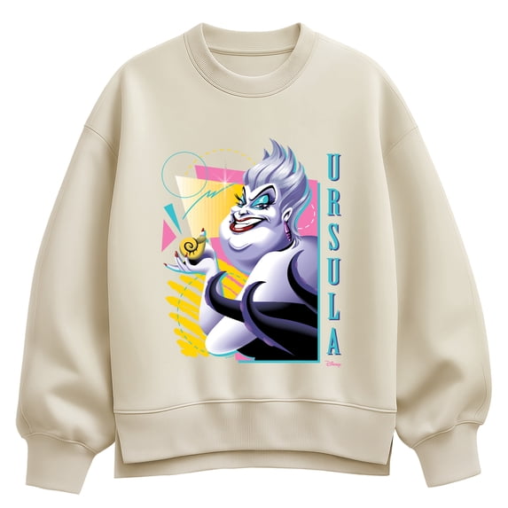 Disney - Ursula 80s Women's Oversized Fleece Crew Sweatshirt
