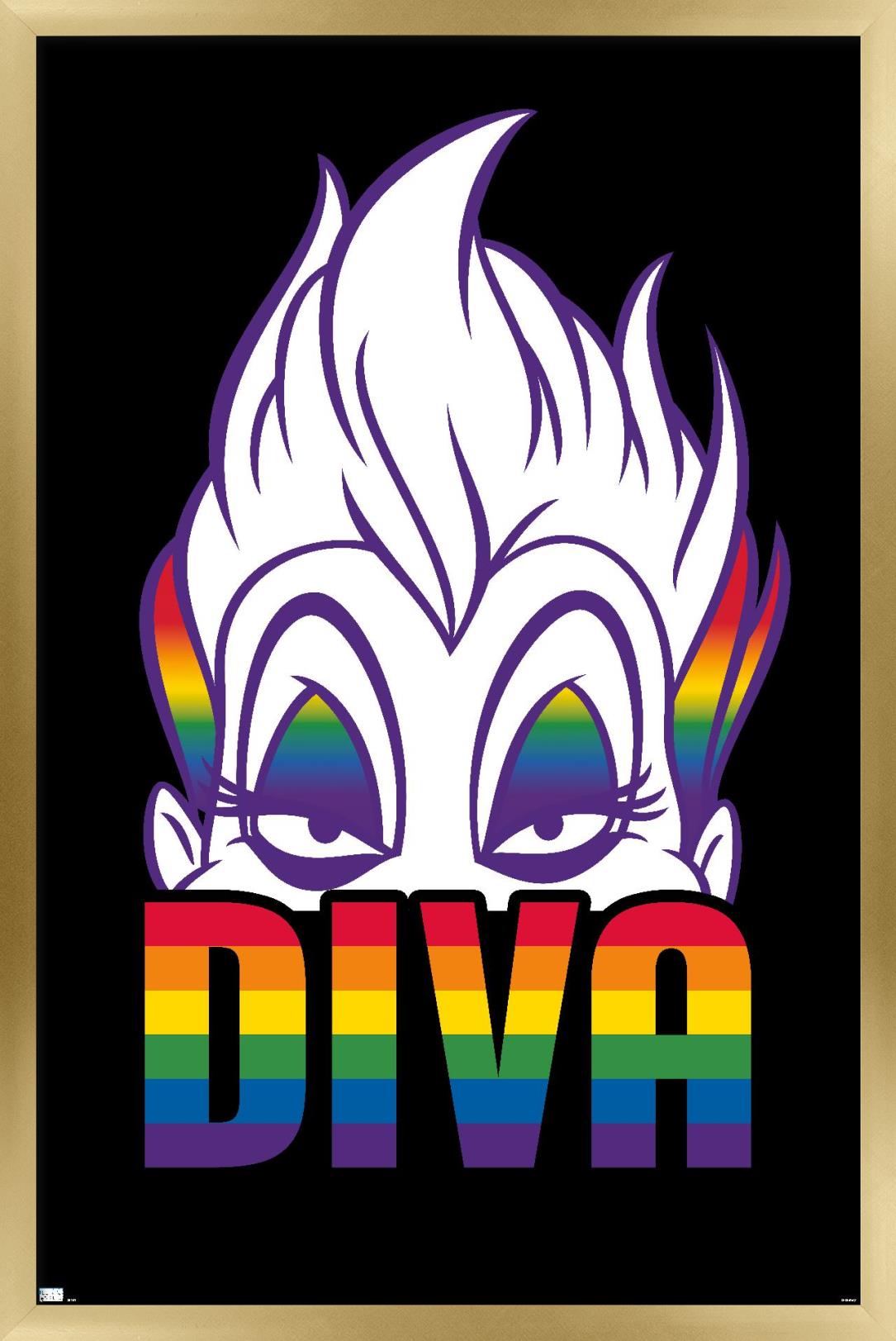 Disney - Ursula - Diva Wall Poster, 14.725" x 22.375", Framed
