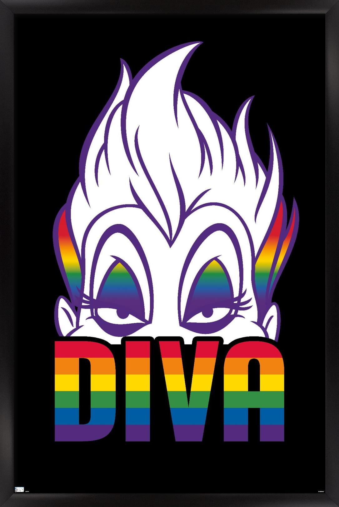 Disney - Ursula - Diva Wall Poster, 14.725" x 22.375" Framed
