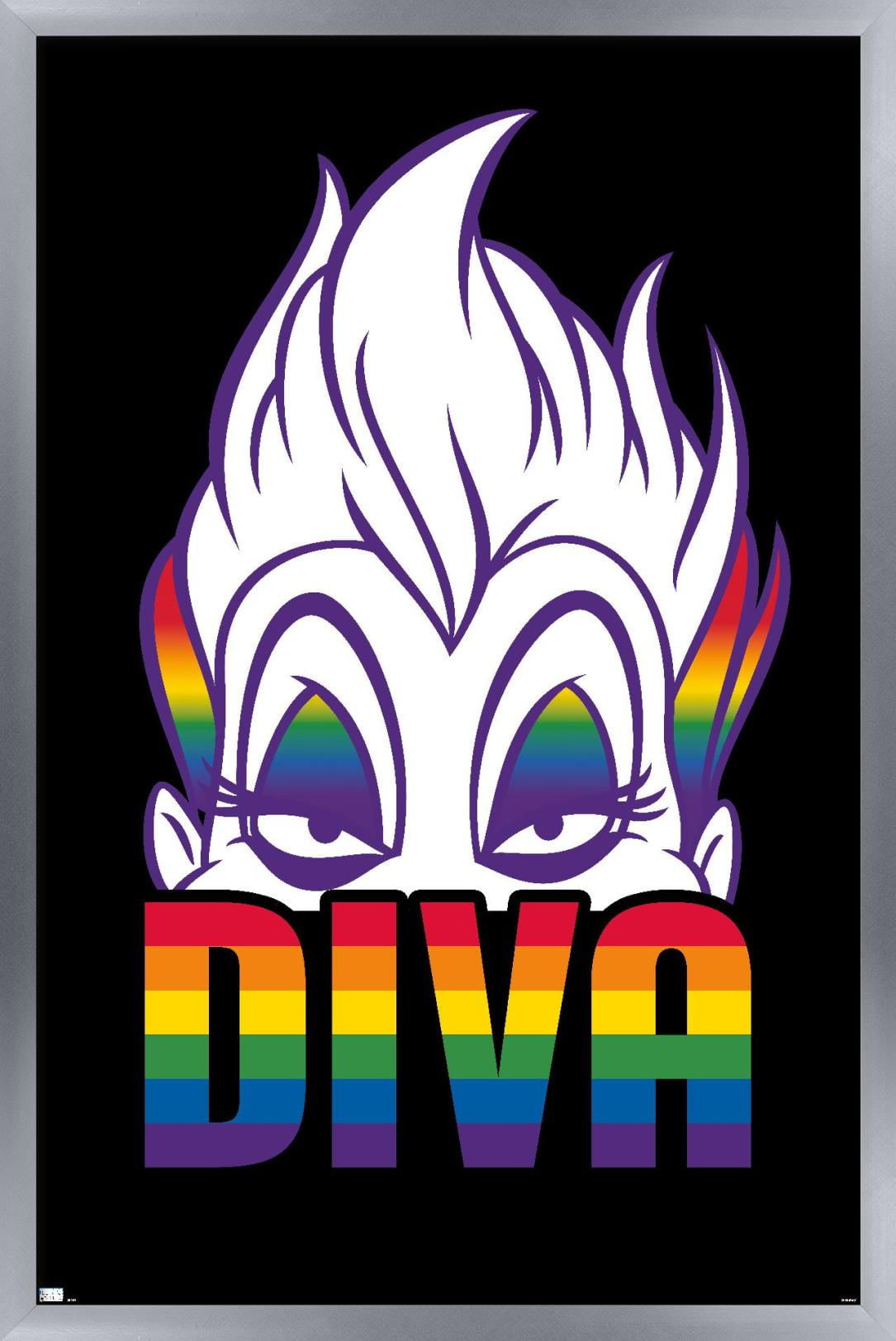 Disney - Ursula - Diva Wall Poster, 22.375" x 34", Framed