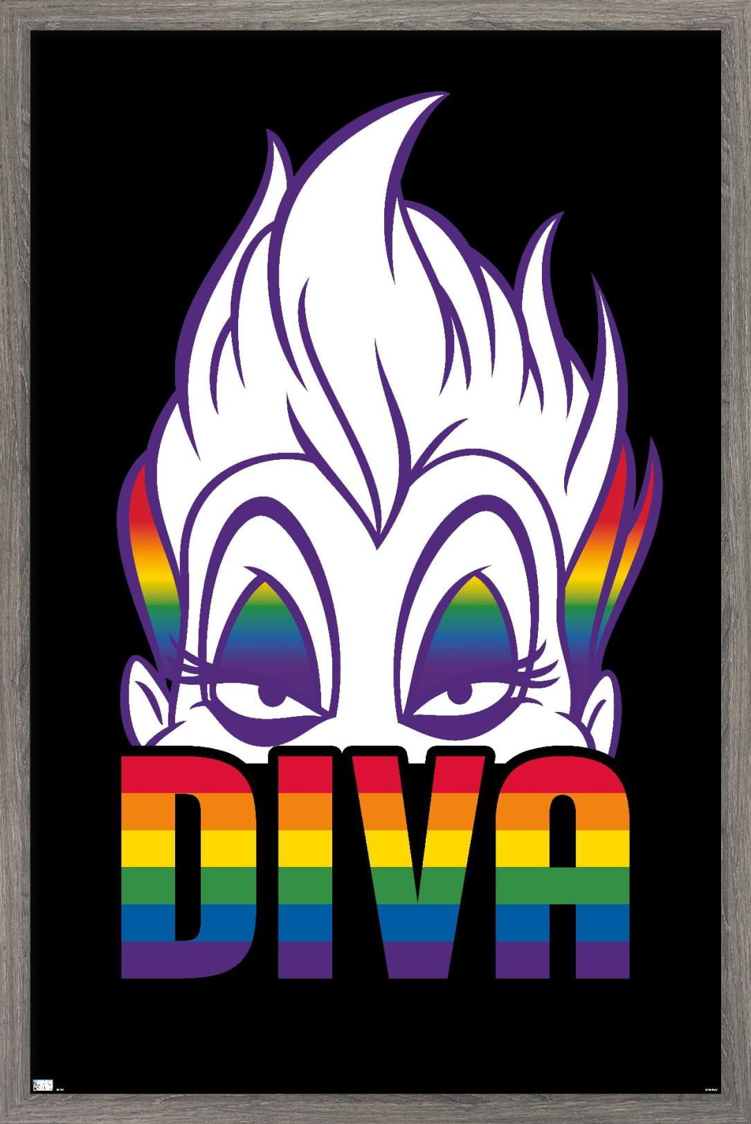 Disney - Ursula - Diva Wall Poster, 22.375" x 34" Framed