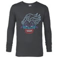 thumbnail image 1 of Disney Ursula Neon Face T-Shirt - Long Sleeve T-Shirt for Men - Customized-Charcoal Heather, 1 of 5