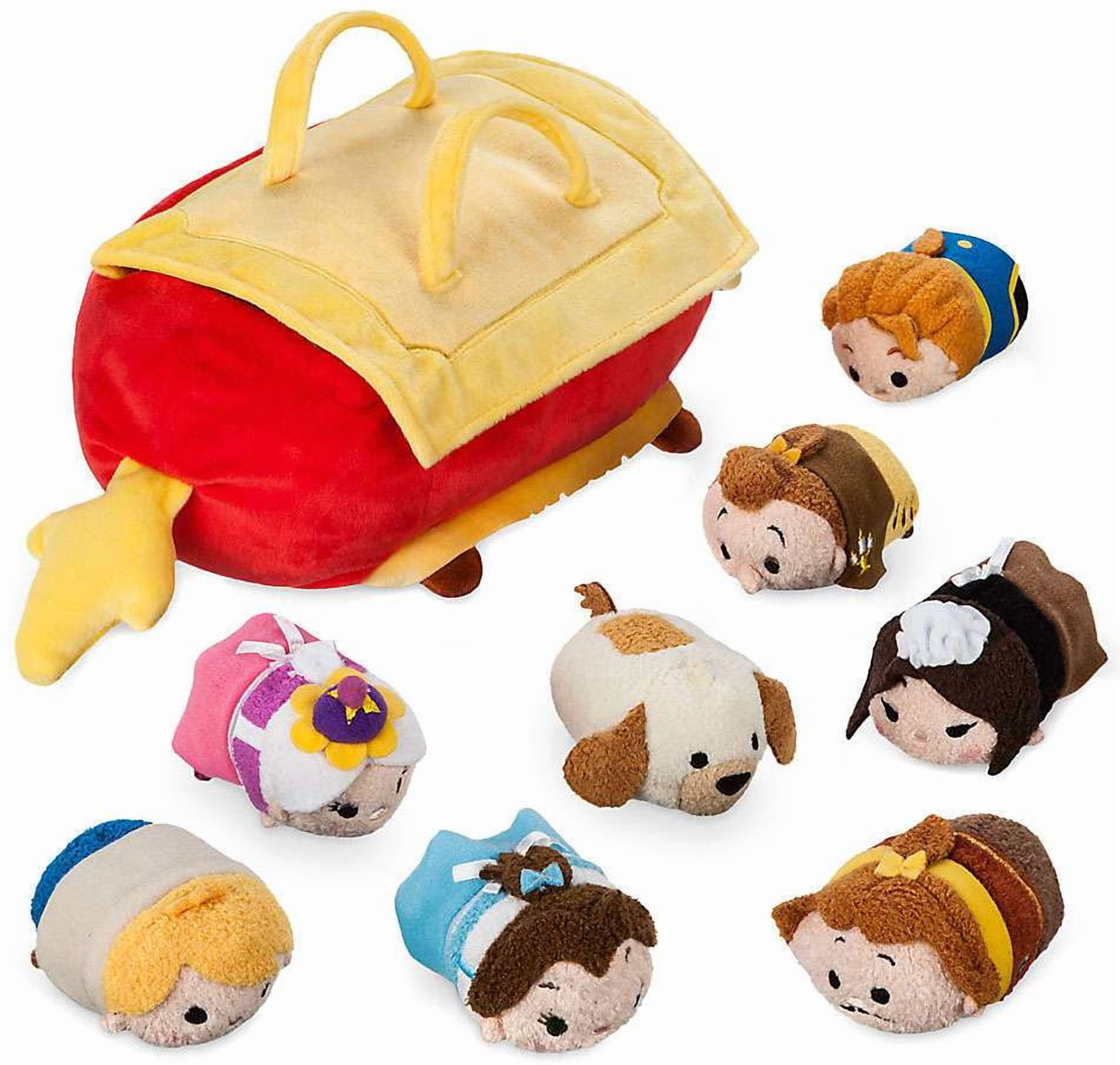 Disney Usa Beauty and the Beast Tsum Plush Set with 8 Minis New