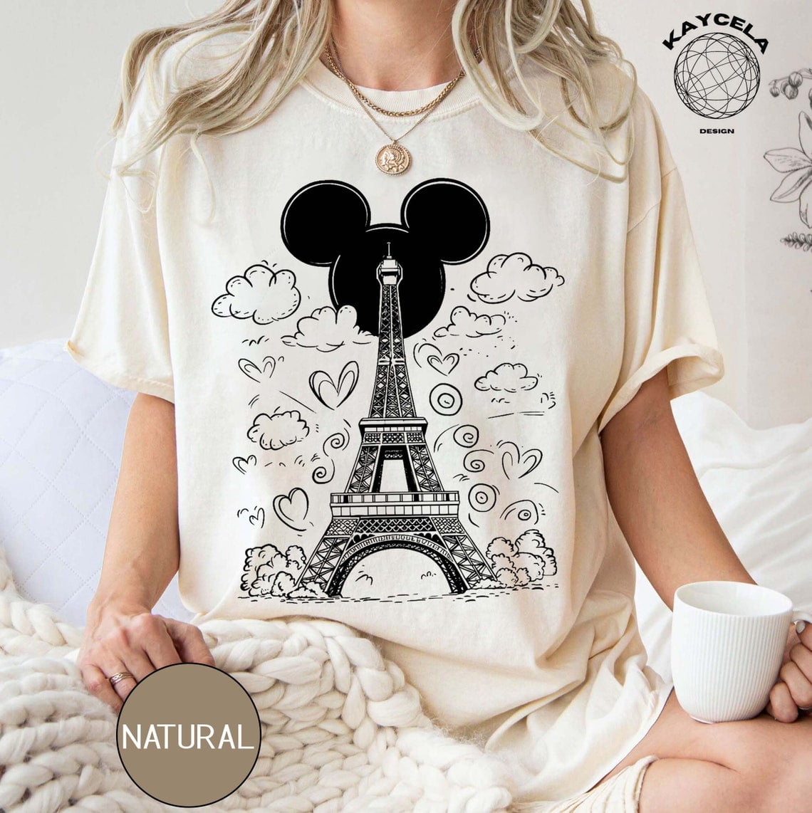 Disney Vacation Eiffel Tower Mickey Mouse Ears T-Shirt Comfort