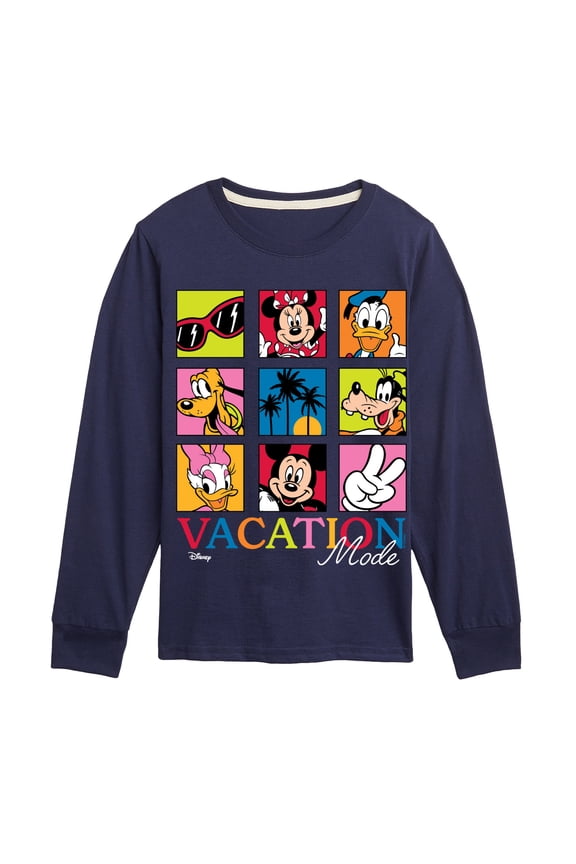- Vacation Mode - Youth Boys Long Sleeve Graphic T-Shirt