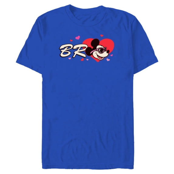 Disney Valentine's Day Bro Brother Gift Family Matching Trip - Short Sleeve Blended T-Shirt for Adults - Customized-Royal