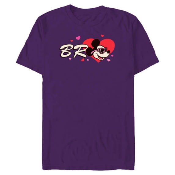 Disney Valentine's Day Bro Brother Gift Family Matching Trip Standard T-Shirt- Short Sleeve Blended T-Shirt for Adults - Customized-Purple