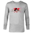 thumbnail image 1 of Disney Valentine's Day Dad Gift Family Matching Trip - Long Sleeve T-Shirt for Men - Customized-Athletic Heather, 1 of 5