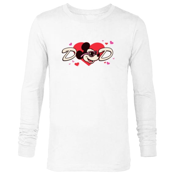 Disney Valentine's Day Dad Gift Family Matching Trip - Long Sleeve T-Shirt for Men - Customized-White