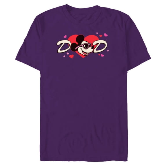 Disney Valentine's Day Dad Gift Family Matching Trip Standard T-Shirt- Short Sleeve Blended T-Shirt for Adults - Customized-Purple