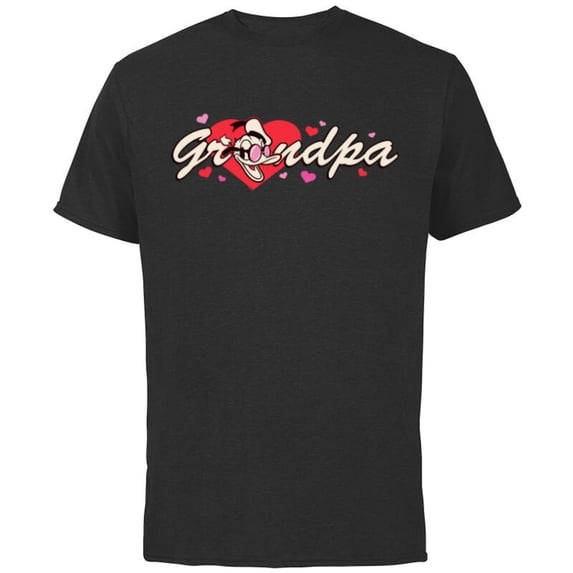 Disney Valentine's Day Grandpa Gift Family Matching Trip - Short Sleeve Cotton T-Shirt for Adults - Customized-Black