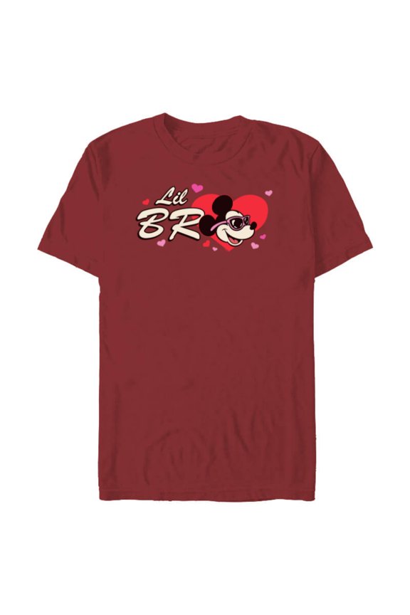Valentine's Day Lil Bro Gift Family Matching Trip - Short Sleeve Blended T-Shirt for Adults - Customized-Cardinal Red