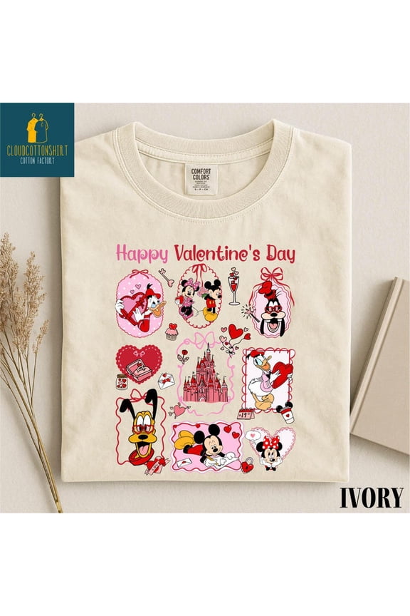 Disney Valentines Day Mickey Friends Trip Couple T-Shirt All size S-3XL