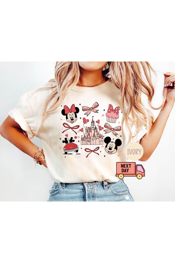 Disney Valentines Day Mickey Minnie Friends T-Shirt All size S-3XL
