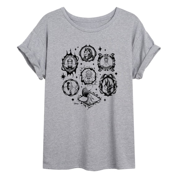 Disney - Villain Frames - Juniors Oversized Graphic T-Shirt