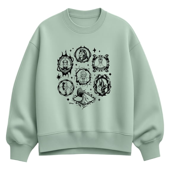 Disney - Villain Frames - Women's Oversized Fleece Crew Sweatshirt