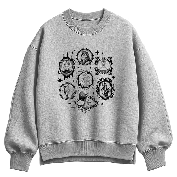 Disney - Villain Frames - Women's Oversized Fleece Crew Sweatshirt