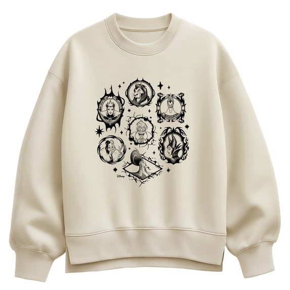 Disney - Villain Frames - Women's Oversized Fleece Crew Sweatshirt
