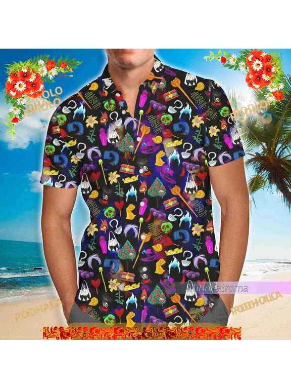 Disney Villain Hawaiian Shirt, Villains Evil Button Shirt, Summer Gift, Disney