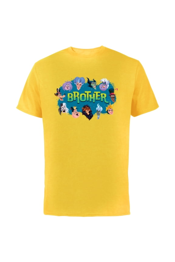 Villain Squad Family Trip Vacation Reunion Brother - Short Sleeve Cotton T-Shirt for Adults - Customized-Yellow