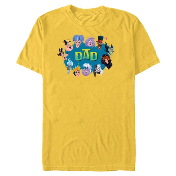 Disney Villain Squad Family Trip Vacation Reunion Dad - Short Sleeve Blended T-Shirt for Adults - Customized-Yellow