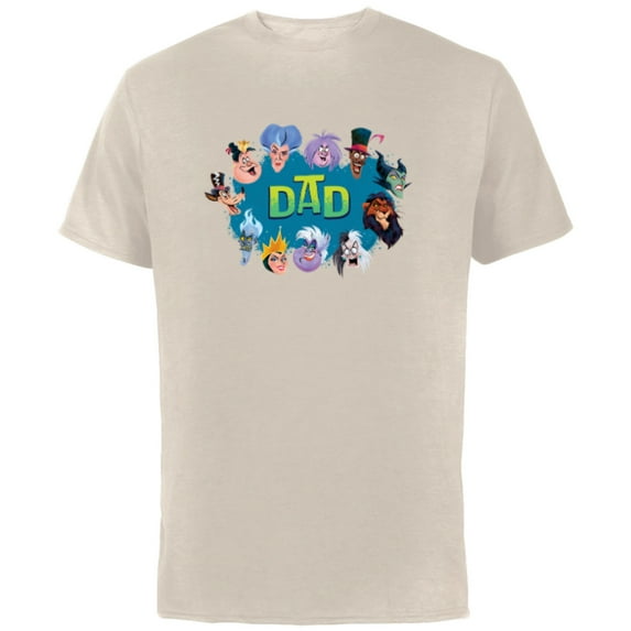 Disney Villain Squad Family Trip Vacation Reunion Dad - Short Sleeve Cotton T-Shirt for Adults - Customized-Natural