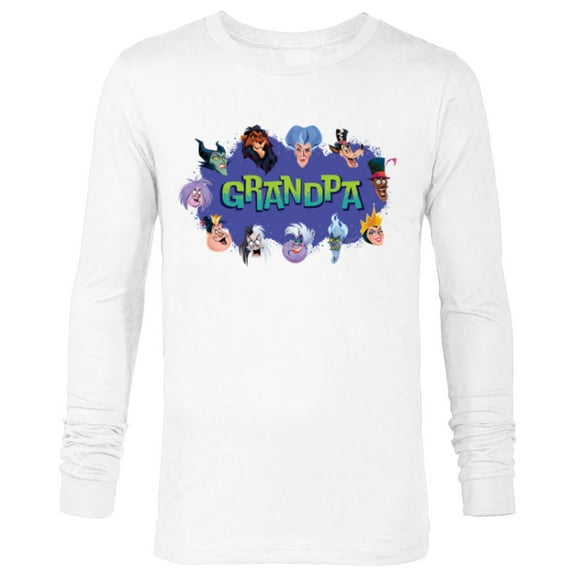 Disney Villain Squad Family Trip Vacation Reunion Grandpa - Long Sleeve T-Shirt for Men - Customized-White