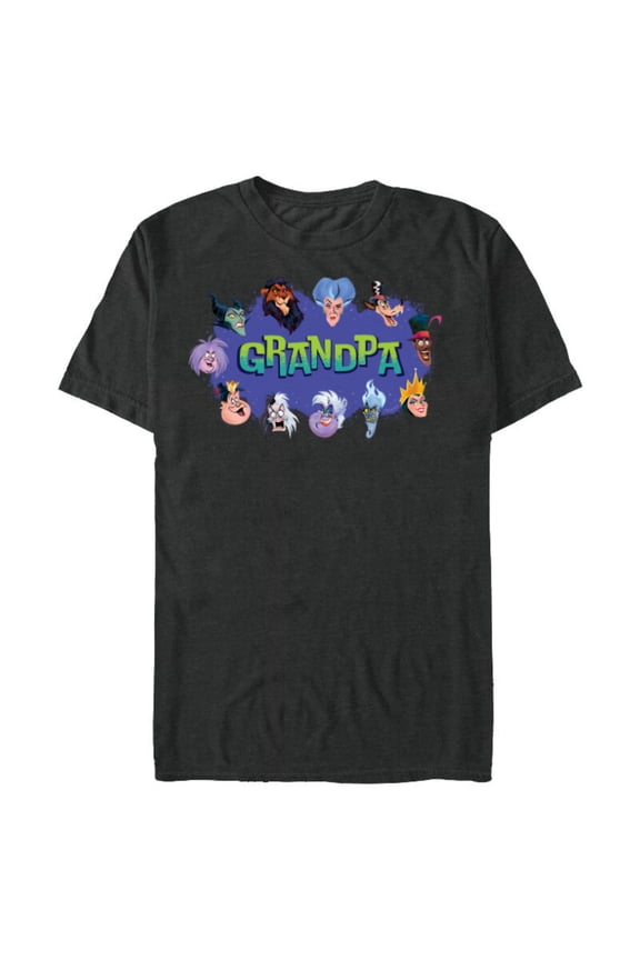 Villain Squad Family Trip Vacation Reunion Grandpa - Short Sleeve Blended T-Shirt for Adults - Customized-Dark Heather