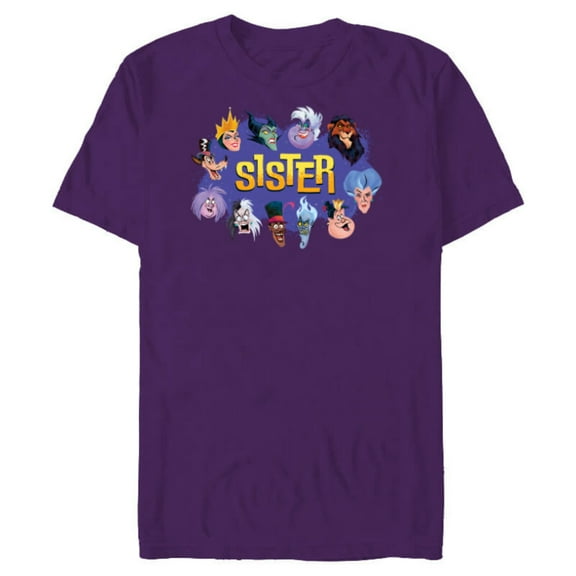 Disney Villain Squad Family Trip Vacation Reunion Sister - Short Sleeve Blended T-Shirt for Adults - Customized-Purple