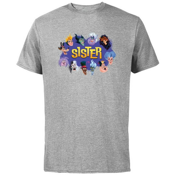Disney Villain Squad Family Trip Vacation Reunion Sister - Short Sleeve Cotton T-Shirt for Adults - Customized-Athletic Heather