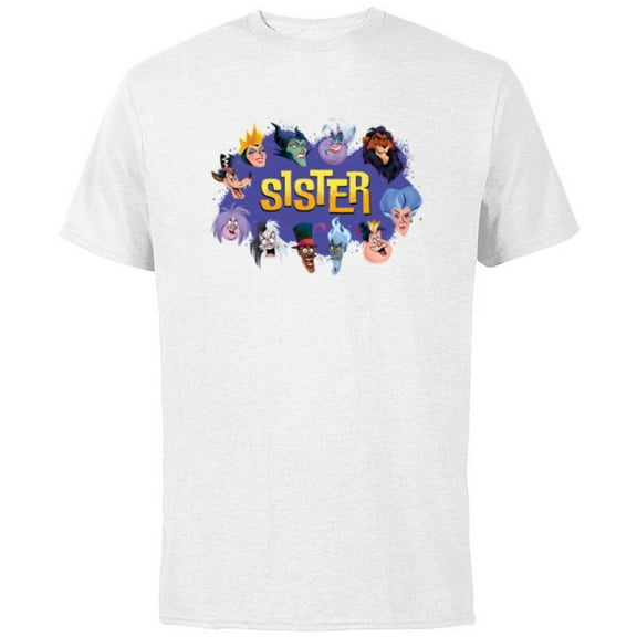 Disney Villain Squad Family Trip Vacation Reunion Sister - Short Sleeve Cotton T-Shirt for Adults - Customized-White