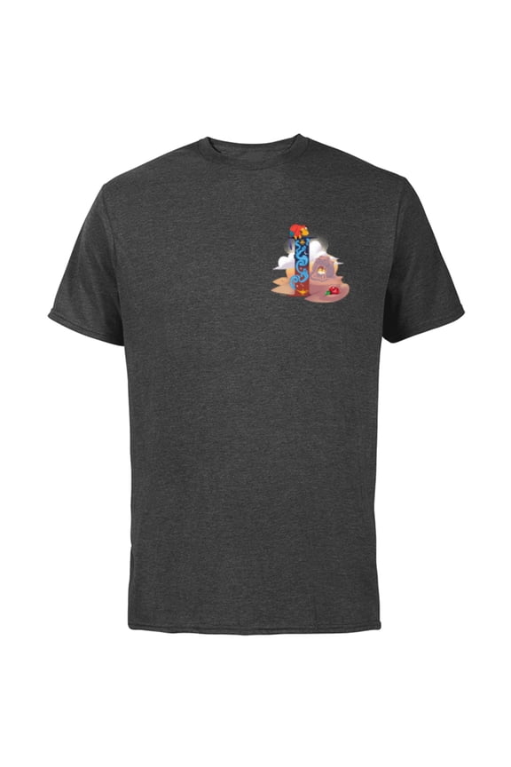 Villains Alphabet Monogram Aladdin Letter I for Iago - Short Sleeve Cotton T-Shirt for Adults - Customized-Charcoal