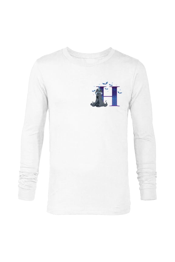 Villains Alphabet Monogram Letter H for Hades - Long Sleeve T-Shirt for Men - Customized-White