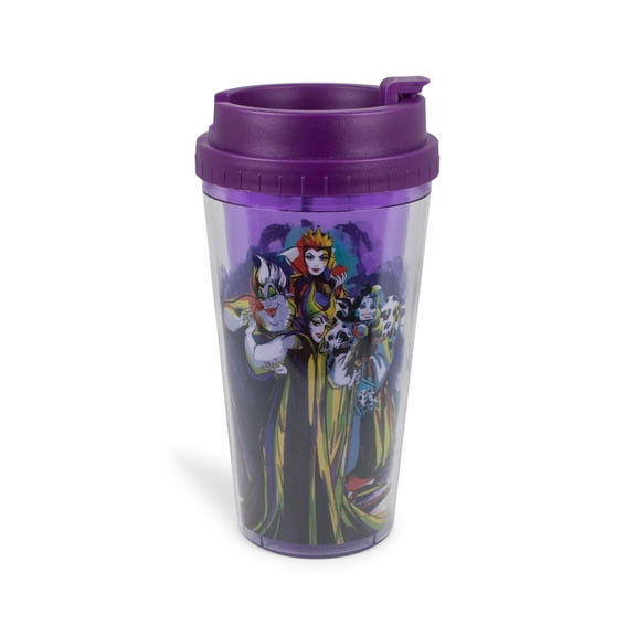 Disney Villains "Bad Vibes Only" Double-Walled Plastic Tumbler | Holds 16 Ounces