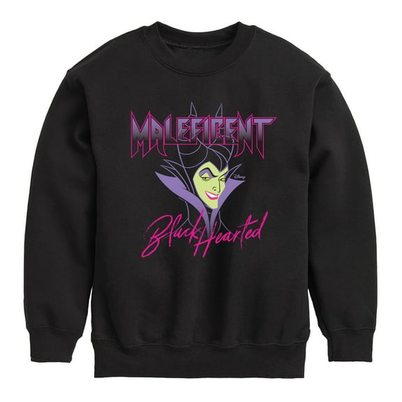 Disney Villains - Black Hearted - Toddler & Youth Crewneck Fleece Sweatshirt