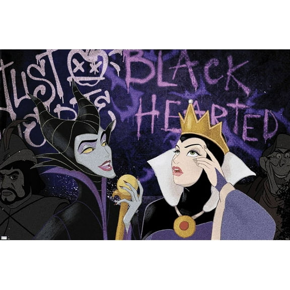 Disney Villains - Black Hearted Wall Poster, 22.375" x 34"
